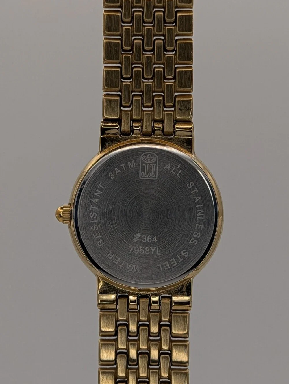 Jules Jurgensen Gold Tone Classic Link Bracelet Watch